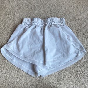 white lululemon shorts